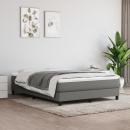 Boxspringbett mit Matratze Dunkelgrau 140x190 cm Stoff