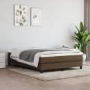 Boxspringbett mit Matratze Dunkelbraun 140x190 cm Stoff