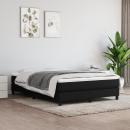 Boxspringbett mit Matratze Schwarz 140x200 cm Stoff