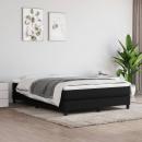 Boxspringbett mit Matratze Schwarz 160x200 cm Stoff