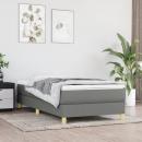 Boxspringbett mit Matratze Dunkelgrau 90x190 cm Stoff