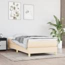 Boxspringbett mit Matratze Creme 90x190 cm Stoff