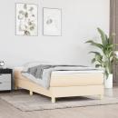 Boxspringbett mit Matratze Creme 90x200 cm Stoff