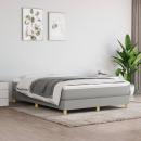 Boxspringbett mit Matratze Hellgrau 140x190 cm Stoff