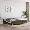 Boxspringbett mit Matratze Dunkelbraun 180x200 cm Stoff