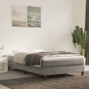 Boxspringbett mit Matratze Hellgrau 120x200 cm Samt