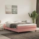 Boxspringbett mit Matratze Rosa 140x200 cm Samt