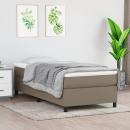 Boxspringbett mit Matratze Taupe 80x200 cm Stoff