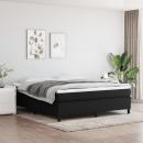 Boxspringbett mit Matratze Schwarz 180x200 cm Stoff