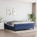 Boxspringbett mit Matratze Blau 180x200 cm Stoff