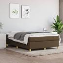 Boxspringbett mit Matratze Dunkelbraun 140x190 cm Stoff