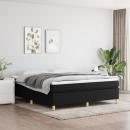 Boxspringbett mit Matratze Schwarz 160x200 cm Stoff