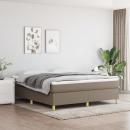 Boxspringbett mit Matratze Taupe 180x200 cm Stoff