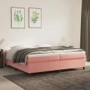 Boxspringbett mit Matratze Rosa 200x200 cm Samt