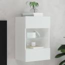 TV-Wandschrank mit LED-Leuchten Weiß 40x30x60,5 cm