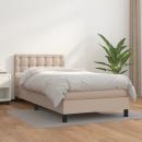 Boxspringbett mit Matratze Cappuccino-Braun 80x200cm Kunstleder