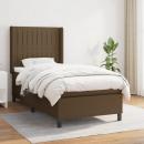 Boxspringbett mit Matratze Dunkelbraun 80x200 cm Stoff