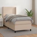 Boxspringbett mit Matratze Cappuccino-Braun 80x200cm Kunstleder