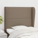 Kopfteil mit Ohren Taupe 103x23x118/128 cm Stoff