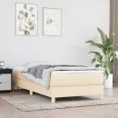 Boxspringbett mit Matratze Creme 80x200 cm Stoff