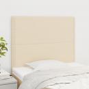 Kopfteile 2 Stk. Creme 90x5x78/88 cm Stoff