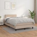 Boxspringbett Matratze Cappuccino-Braun 120x200cm Kunstleder