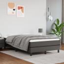 Boxspringbett mit Matratze Grau 120x200 cm Kunstleder