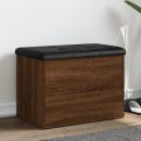 Sitzbank mit Stauraum Braun Eiche 62x42x45 cm Holzwerkstoff