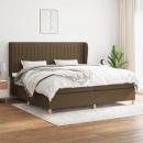 Boxspringbett mit Matratze Dunkelbraun 200x200 cm Stoff