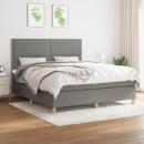 Boxspringbett mit Matratze Dunkelgrau 160x200 cm Stoff