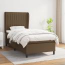 Boxspringbett mit Matratze Dunkelbraun 90x190 cm Stoff