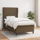 Boxspringbett mit Matratze Dunkelbraun 90x190 cm Stoff