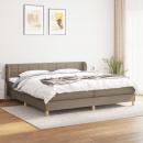 Boxspringbett mit Matratze Taupe 200x200 cm Stoff