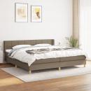 Boxspringbett mit Matratze Taupe 200x200 cm Stoff