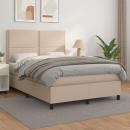 Boxspringbett Matratze Cappuccino-Braun 140x200cm Kunstleder