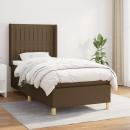 Boxspringbett mit Matratze Dunkelbraun 90x190 cm Stoff