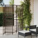 Paravent 4-tlg. Braun Poly Rattan