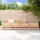 4-tlg. Garten-Lounge-Set Massivholz Kiefer