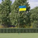 Flagge der Ukraine und Mast 5,55 m Aluminium