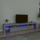 TV-Schrank mit LED-Leuchten Grau Sonoma 215x36,5x40 cm