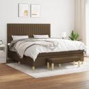 Boxspringbett mit Matratze Dunkelbraun 160x200 cm Stoff