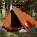 Campingzelt 2 Personen Grau und Orange Wasserfest