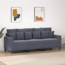 3-Sitzer-Sofa Dunkelgrau 180 cm Samt