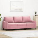 3-Sitzer-Sofa Rosa 180 cm Samt