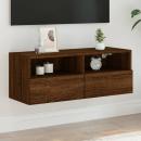 TV-Wandschrank Braun Eiche-Optik 80x30x30 cm Holzwerkstoff