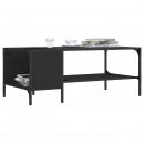 Couchtisch mit Regal Schwarz 100x51x40 cm Holzwerkstoff