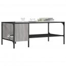 Couchtisch mit Regal Grau Sonoma 100x51x40 cm Holzwerkstoff