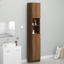 Badezimmerschrank Braun Eiche 32x25,5x190 cm Holzwerkstoff