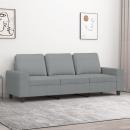 3-Sitzer-Sofa Hellgrau 180 cm Stoff