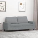 2-Sitzer-Sofa Hellgrau 140 cm Stoff